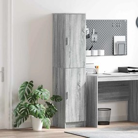 vidaXL Armário Buffet Cinza Sonoma MDF Médio Armário Buffet Retangular