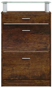 Sapateira 63x24x104 cm derivados de madeira carvalho fumado