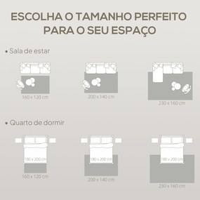 Tapete Sala de Estar 160x230 cm Tapete Pelo Curto Estilo Moderno Base Antiderrapante Tecida à Máquina Cinzento