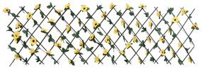  Treliça de hera artificial extensível 5 pcs 180x60 cm amarelo