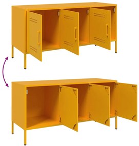 Móvel de TV 100,5x39x50,5 cm aço amarelo mostarda