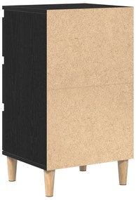 Mesa de Cabeceira vidaXL Preto Carvalho 40x35x70 cm Madeira Derivada