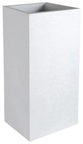 Vaso Eda Graphit Plástico Branco Quadrado (39,5 X 39,5 X 80 cm)