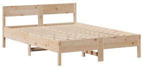Cama com estante sem colchão 160x200 cm pinho maciço