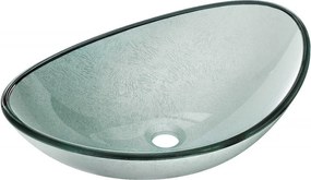 Mexen Sonia lavatório de vidro de bancada 54 x 37 cm, prateado - 24145411