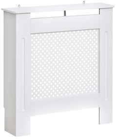 HOMCOM Cobertura Radiador MDF Prateleira Estilo Moderno Proteção Elegante 78x19x82 cm Branco