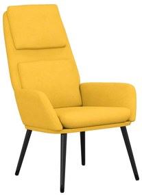 Poltrona Gale de Descanso com Apoio de Pés - Amarelo Mostarda - Design