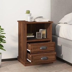 vidaXL Mesas de cabeceira 2 pcs 43x36x60 cm cor carvalho castanho