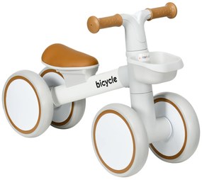 AIYAPLAY Bicicleta Sem Pedais Crianças 12-36 Meses Equilíbrio Assento Ajustável Leve Segura 56x27x39 cm Marrom