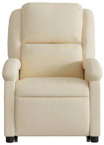Poltrona elevatória de massagens tecido cor creme