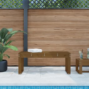 vidaXL Banco de jardim 110x38x45 cm pinho maciço castanho-mel