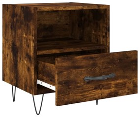 Mesa de cabeceira 2 pcs derivados de madeira carvalho fumado