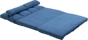 Poltrona-Cama Convertível, 102 x 73 x 60 cm, Encosto Regulável em 14 Posições, Azul