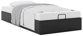 Estrutura de cama otomana sem colchão 80x200 cm preto