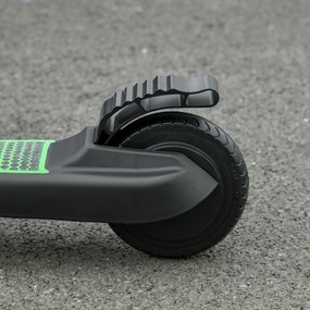 HOMCOM Trotinete Elétrica para Crianças acima de 6 Anos Trotinete Elétrica Dobrável com Altura Ajustável Bateria 24V Velocidade Máxima 8km/h Carga Máxima 50kg 71x36,5x75-80cm Verde