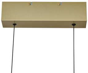 Candeeiro suspenso moderno latão incluindo LED regulável em 3 níveis Easylift - Straight