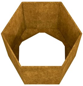 Vaso/floreira 40x40x45 cm aço corten cor enferrujado