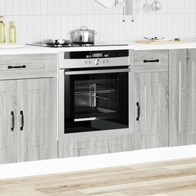 Armário forno Kalmar madeira engenharia sonoma cinzento