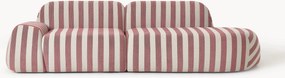 Módulo com chaise longue em teddy Wolke (3 lugares)