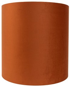 Abajur de tecido laranja com interior dourado 40/40/40 Moderno