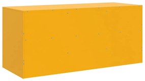 Móvel de TV 99x39x44 cm aço amarelo mostarda