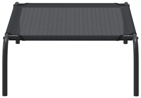 Cama para cães elevada preto S textilene