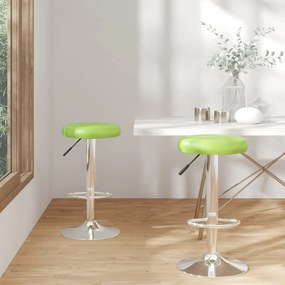 vidaXL Bancos de bar 2 pcs couro artificial verde