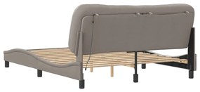 Estrutura de cama com LED sem colchão 160x200 cm tecido