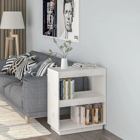 Estante madeira de pinho maciça 60x35x71 cm branco