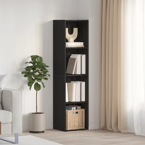 vidaXL Gabinete de Livro/TV Carvalho Preto 36x30x143 cm