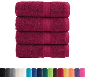 Toalhas de mãos premium SOLUND 4 pcs 30x30 cm 600 g/m2 bordô