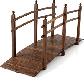 Ponte de Jardim para Ribeiros, 230 x 73 x 108 cm, Madeira Carbonizada, Castanho