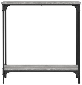 Mesa consola 75x22,5x75 cm derivados de madeira cinzento sonoma