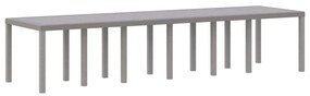 Conjunto de Jantar para Jardim 15 pcs Cinzento-claro
