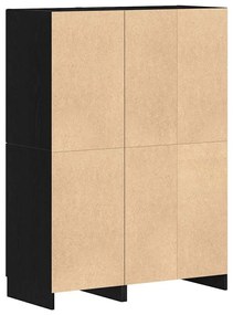 2 pcs armário de cozinha conjunto derivados de madeira preto