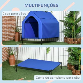 PawHut Casa para Cães 130x85x121 cm Cama Elevada para Animais de Estim