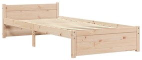 Estrutura de cama solteiro 90x190 cm madeira maciça