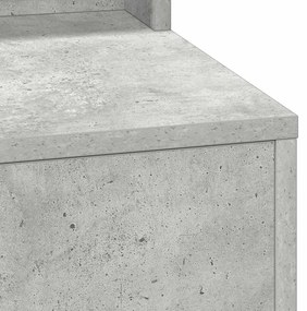 Mesa de Maquiagem vidaXL com Luzes LED Cinza Concreto 79x41x135 cm