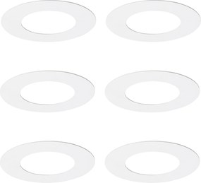 Conjunto de 6 anéis espaçadores brancos para focos embutidos de 7,5 - 13 cm - Spacer