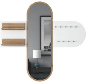Hall Stand P3 – Branco e Nogueira – 125x120x12 cm