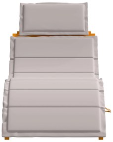 Espreguiçadeiras vidaXL com Almofadas 2 pcs Taupe Madeira Sólida de Ac