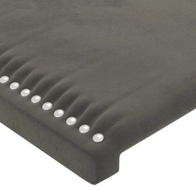 Cabeceira de cama 4 pcs veludo 100x5x78/88 cm cinzento-escuro