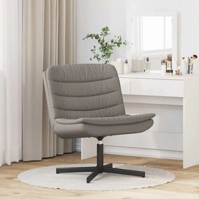 Cadeira Giratória Taupe Tecido Uma Pessoa Elegante