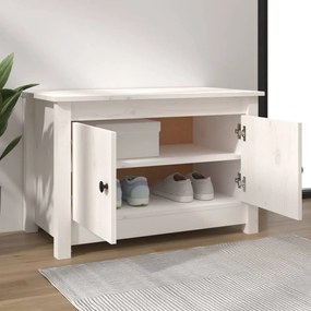 Sapateira 70x38x45,5 cm pinho maciço branco