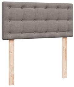 Cama com molas/colchão 90x190 cm tecido castanho-acinzentado