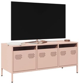 Móvel de TV 101,5x39x43,5 cm aço laminado a frio rosa