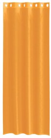 Cortinas de voile com ilhós 2 pcs laranja 140x260 cm