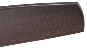 Ventilador de teto preto com impressão de madeira 132cm incl. LED regulável com controle remoto - Joly Moderno