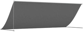 Toldo retrátil 400x150 cm tecido e aço antracite