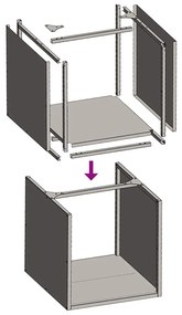 Suporte para lenha 40x40x40 cm aço laminado a frio branco